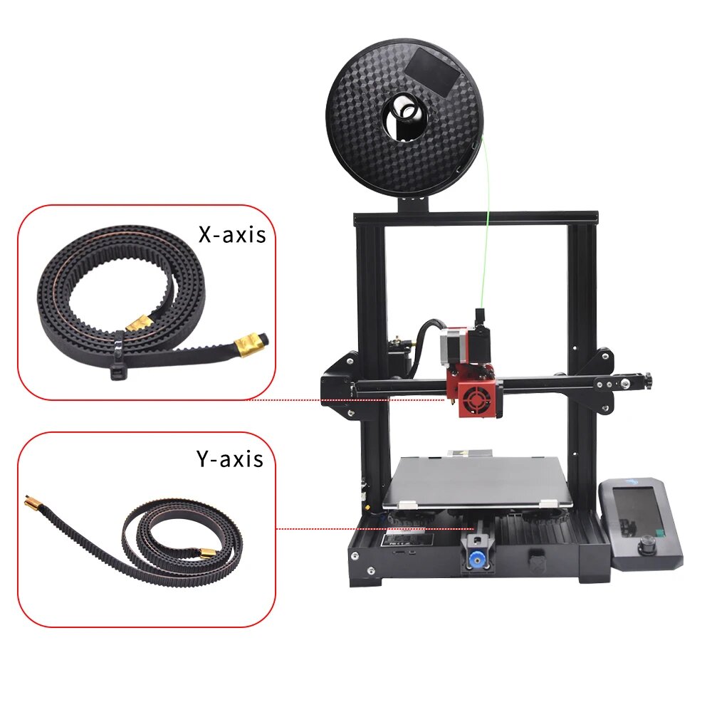 Ремень ГРМ 3D-принтера GT2-6 мм, 2 шт, ось X и ось Y для Ender-3/Ender-3 pro v2, аксессуары для ремня ГРМ, Ender-3 X Y