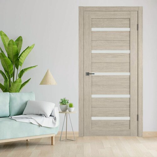 Изображение товара Межкомнатная дверь Эко 2 капучино 700х2000 матовое стекло (комплект с погонажом)