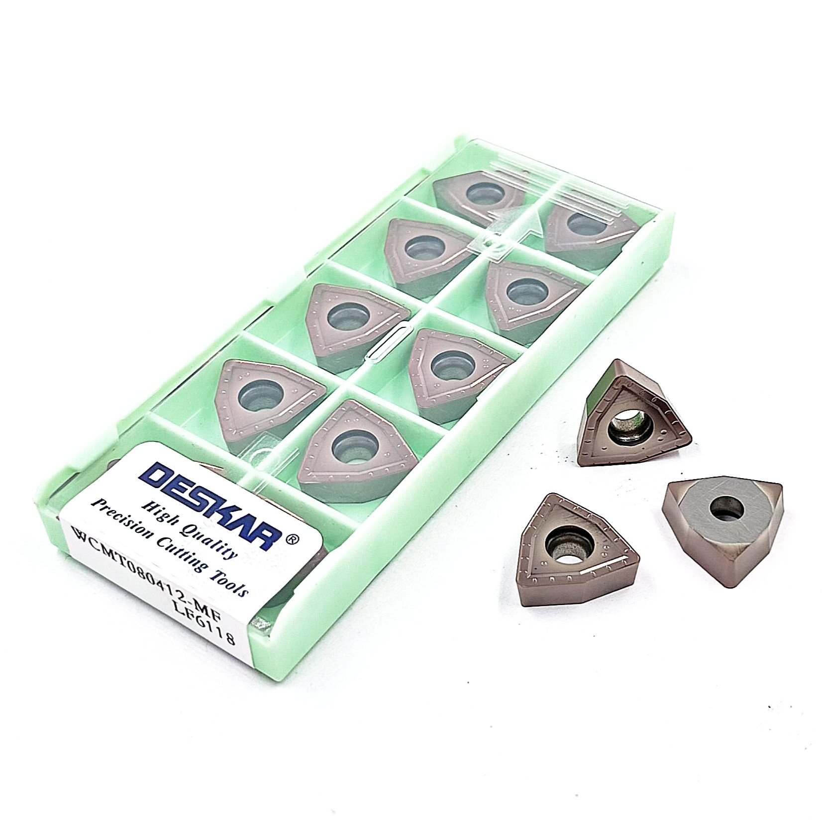 Пластина лом. треуг. с зад. углом WCMT 080412-MF LF6118 мат. обработки - сталь, нерж. сталь, чугун (10 штук)