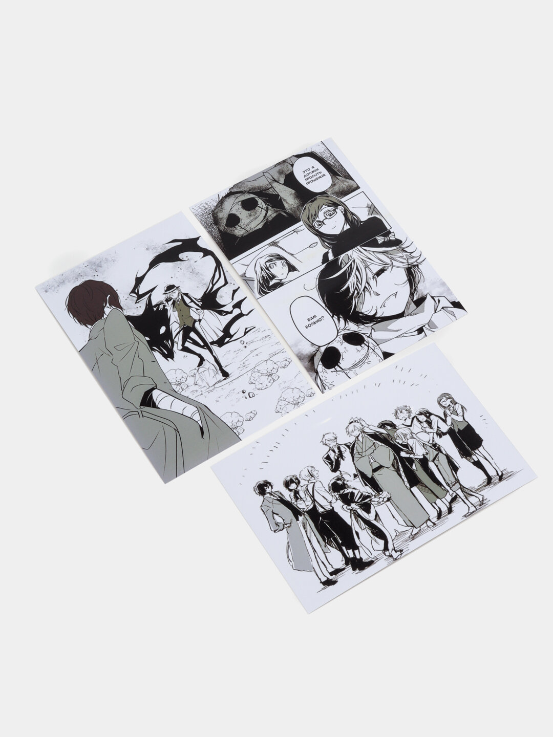 Мини постер Бродячие псы Аниме, 10 * 15 см, набор из 3 шт утонченный дизайн,