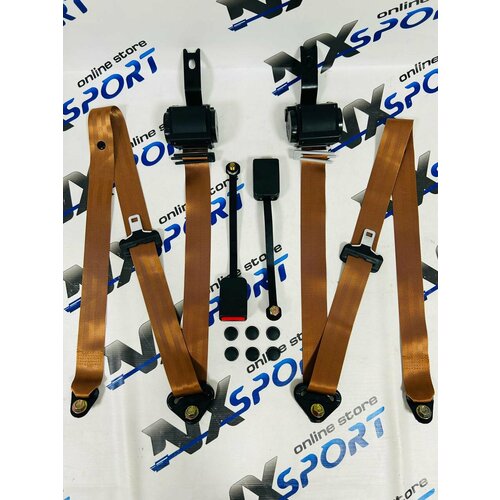 Передние ремни безопасности ВАЗ 2104 2105 2107 2106 коричневые 10896₽