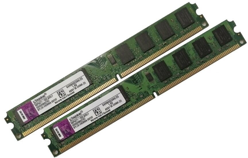 ОЗУ Dimm 4Gb PC2-6400(800)DDR2 Kingston KVR800D2N6/2G (Kit 2x2Gb)