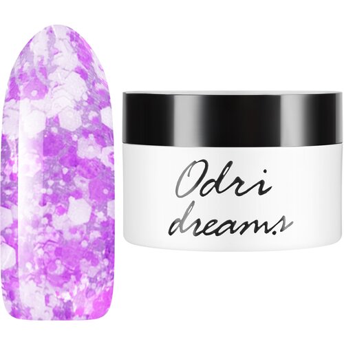 Гель-лак трехфазный IRISK Odri Dreams с эффектами, 5гр (15 Violet/White)