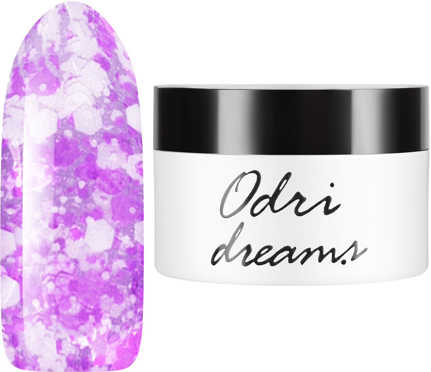 Гель-лак трехфазный IRISK Odri Dreams с эффектами, 5гр (15 Violet/White)