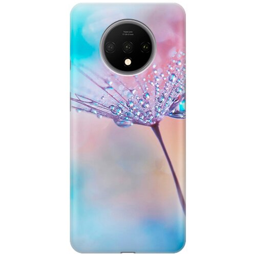 фото Ультратонкий силиконовый чехол-накладка для oneplus 7t с принтом "капелька на одуванчике" gosso