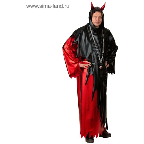 Карнавальный костюм Дьявол, рубашка, р. 50-52, рост 182 см карнавальный костюм дед мороз р 52 54 рост 182 см