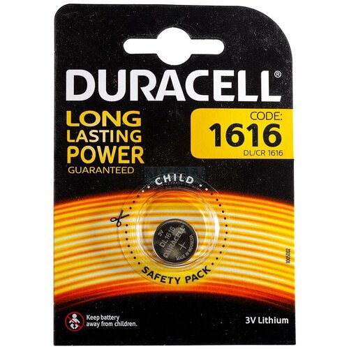 Дисковая батарейка Duracell CR1616 Lithium Battery 3v BL1 , 1шт.