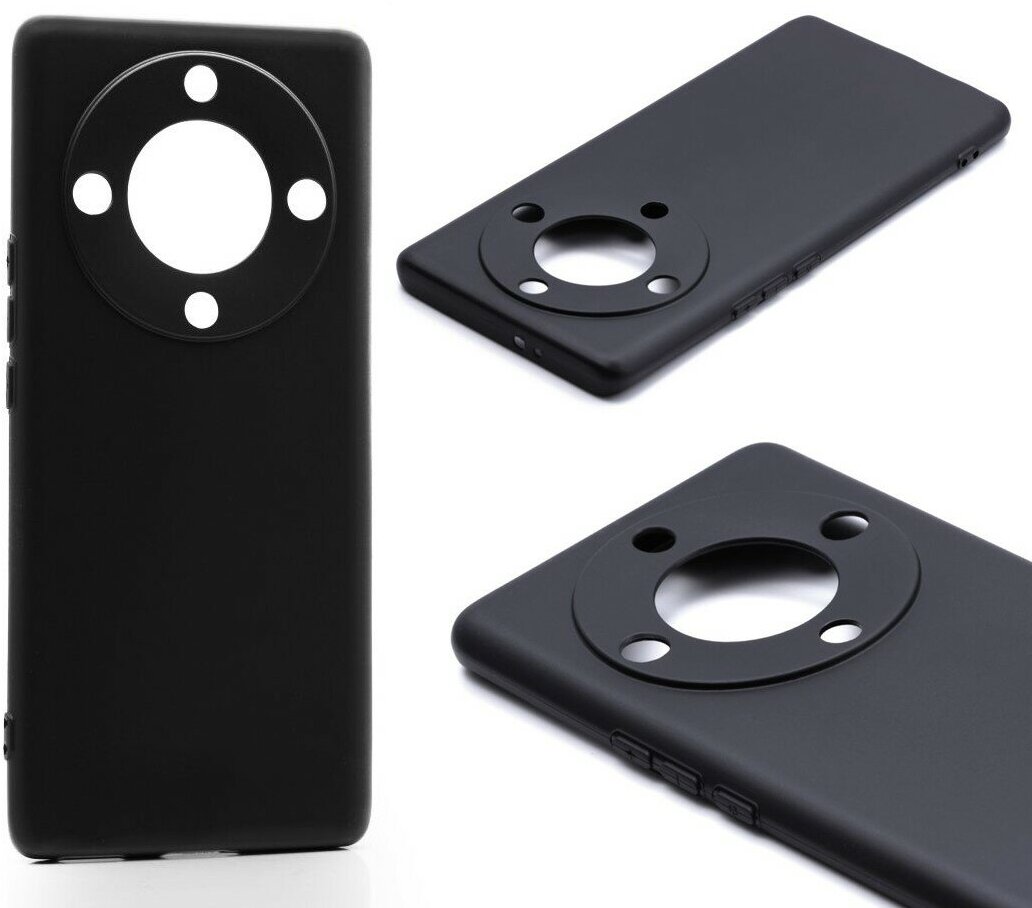 Силиконовый чехол TPU Case матовый для Huawei Honor X9a черный