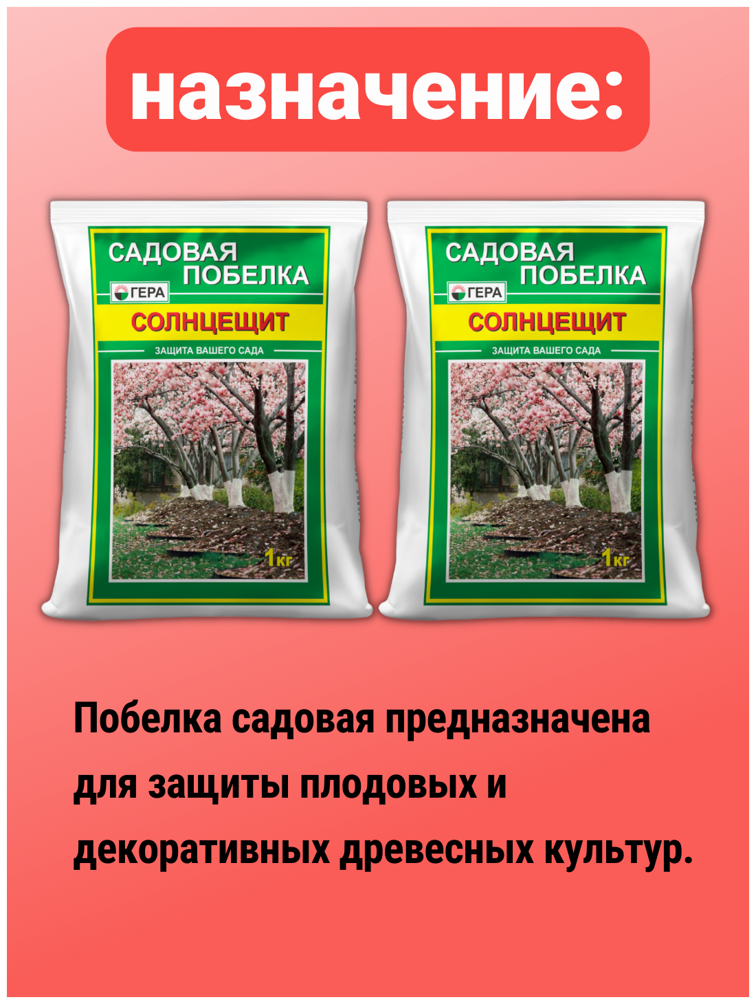 Побелка садовая для деревьев и кустарников от ожогов и вредителей, морозобоин. Дезинфекция погребов теплиц и хранилищ Солнцещит комплект 2 уп - фотография № 3