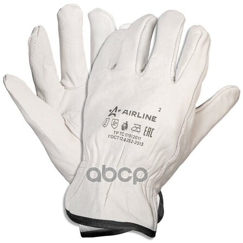 перчатки зимние натуральная кожа быстросохнущие сенсорные водительские водонепроницаемые размер 6 черный Перчатки Натуральная Мягкая Кожа AIRLINE арт. ADWG105