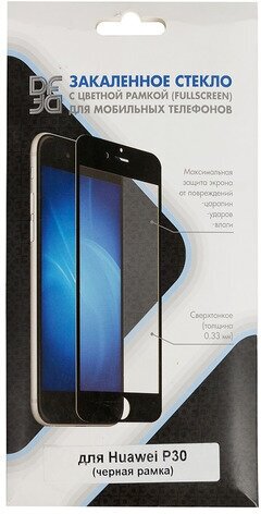 Защитное стекло для экрана DF hwColor-96 для Huawei P30, 1 шт, черный [df ] - фото №2