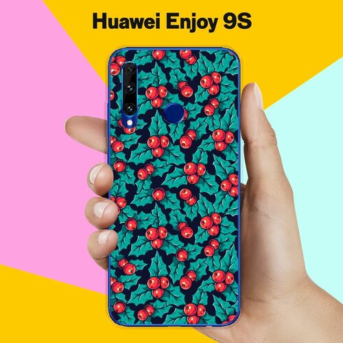 Силиконовый чехол на Huawei Enjoy 9S Узор новогодний / для Хуавей Энжой 9С силиконовый чехол на huawei enjoy 9s узор из такс для хуавей энжой 9с