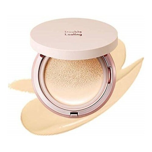 Кушон с эффектом двойного сияния Etude Double Lasting Cushion Glow № 21W1 Beige (Бежевый) SPF50+/PA+++