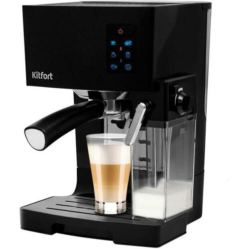 Кофеварка Kitfort КТ-743 рожковая 1400 Вт 1404 л чёрная 2204700₽