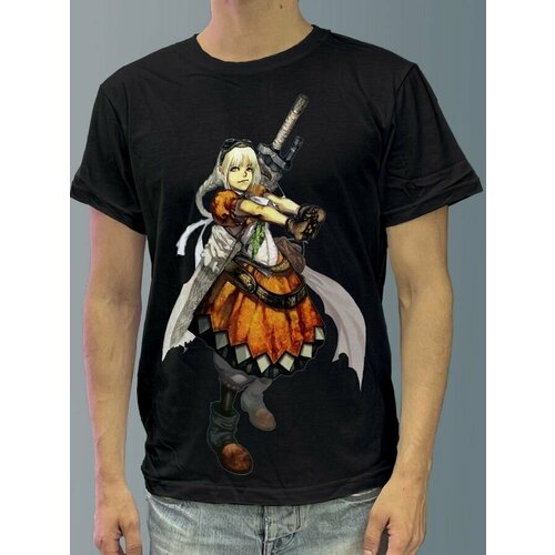 фото Футболка мужская черная из хлопка с dtf рисунком игры lineage 2 - 3271 будь на стиле