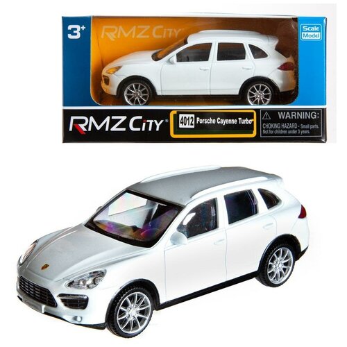 Машинка металлическая Uni-Fortune RMZ City 1:43 Porsche Cayenne Turbo , без механизмов, цвет белый, 444012-WH внедорожник rmz city porsche cayenne turbo 444012 1 43 10 см красный
