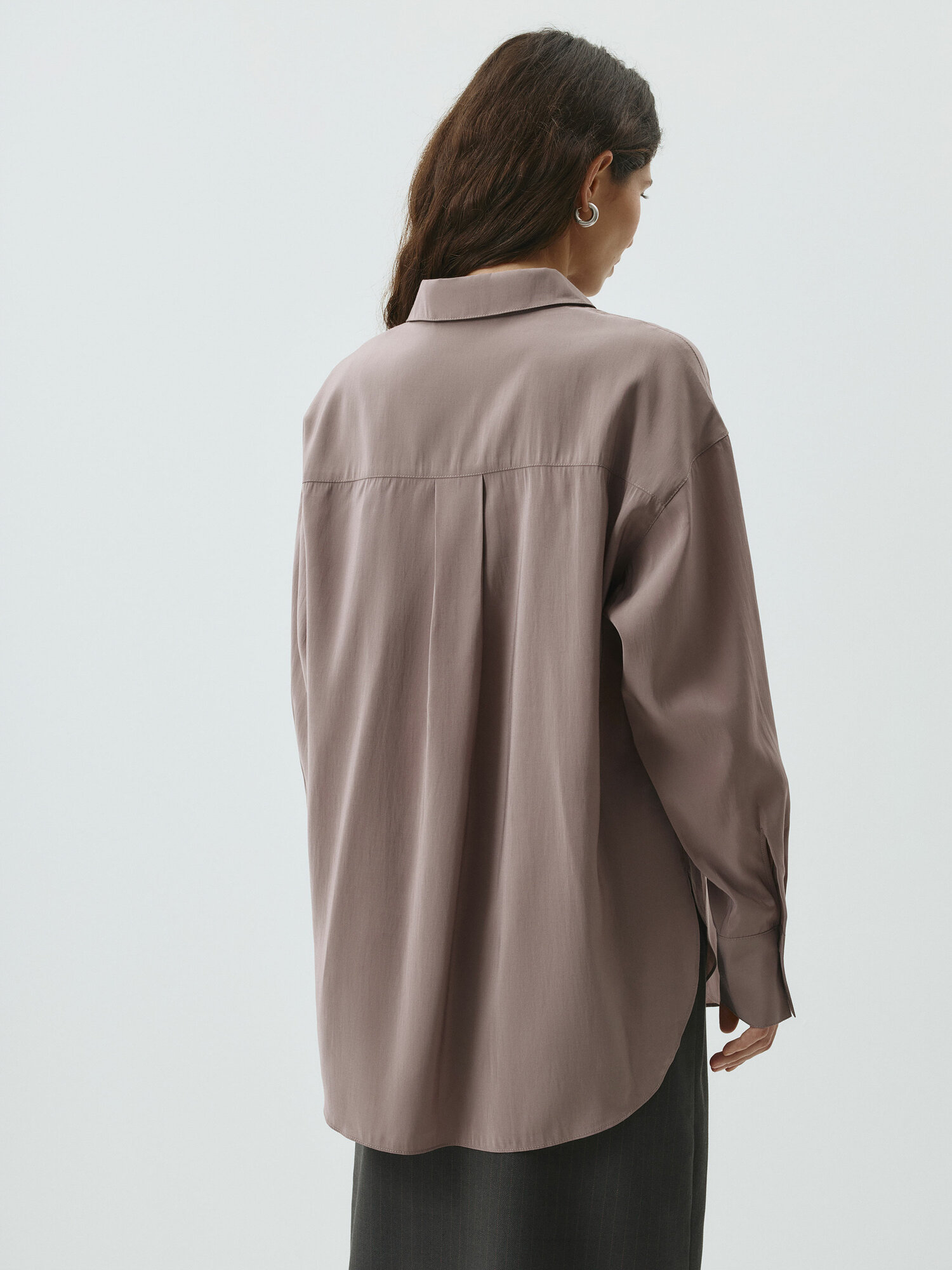 Рубашка Sela, размер M INT, Шоколадный — фото 1