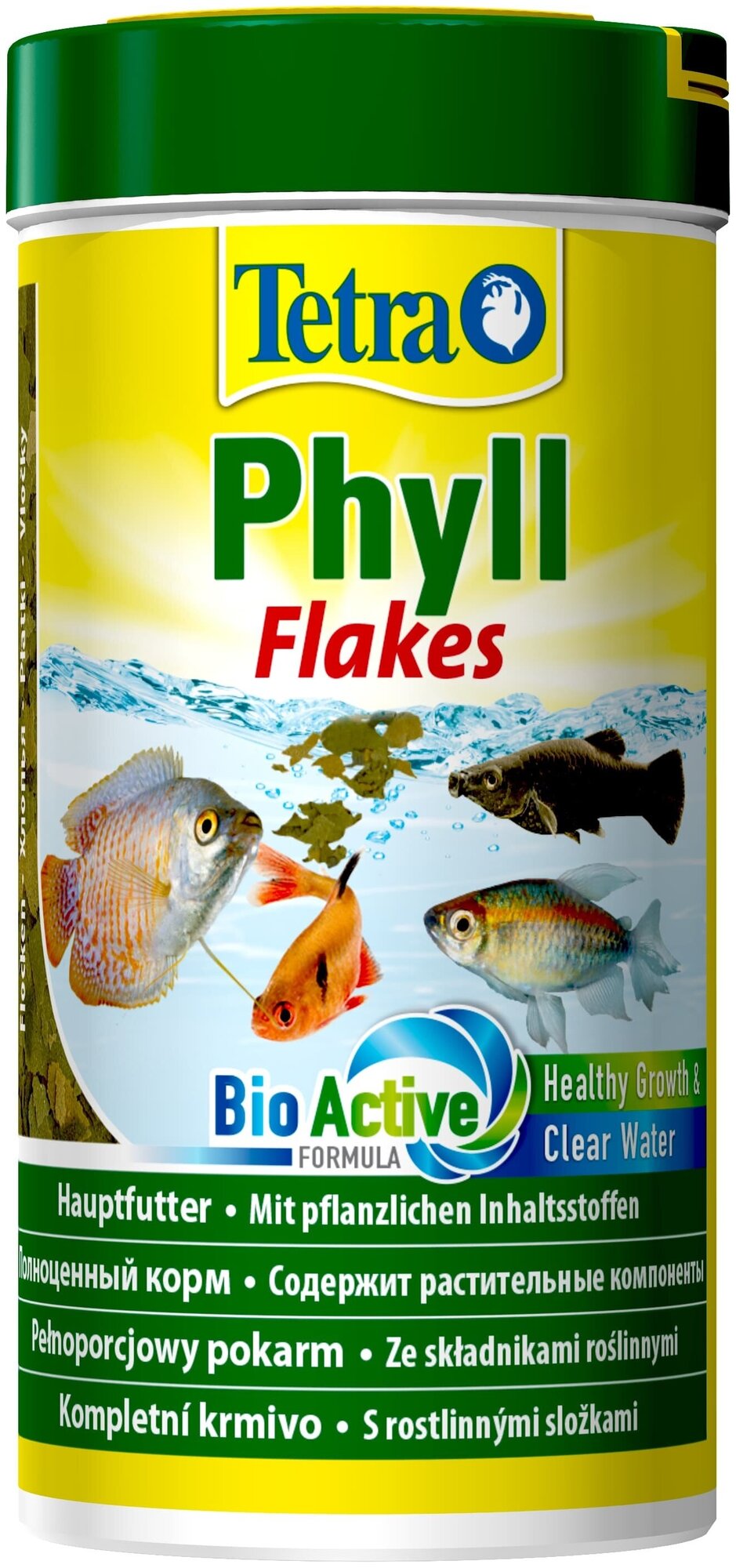 Tetra Phyll 250 мл - корм для растительноядных рыб (хлопья)