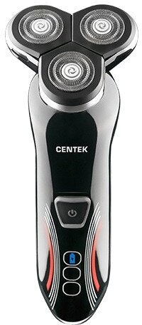 Бритва Centek CT-2159 (черн/хром) 3 плавающие головки, аккумулятор+работа от сети, Li-Ion600мАч