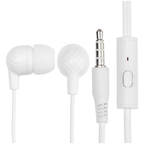 Наушники mObility mt-26 вакуумные микрофон 35 мм 1 м белые 50500₽