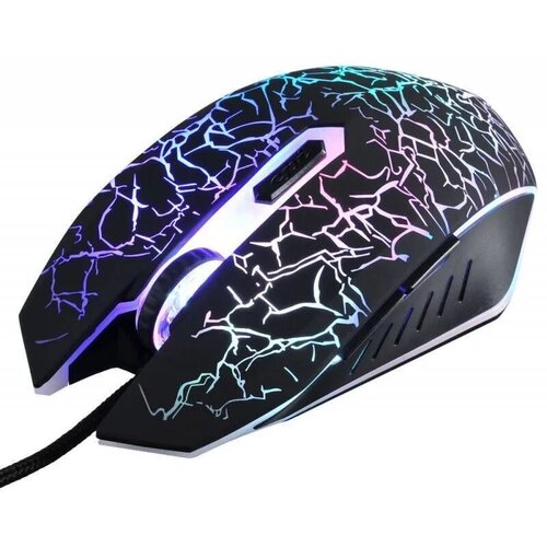 Проводная компьютерная оптическая мышь / Optical Mouse A30 / Мышка бесшумная игровая для компьютера ПК, с RGB подсветкой