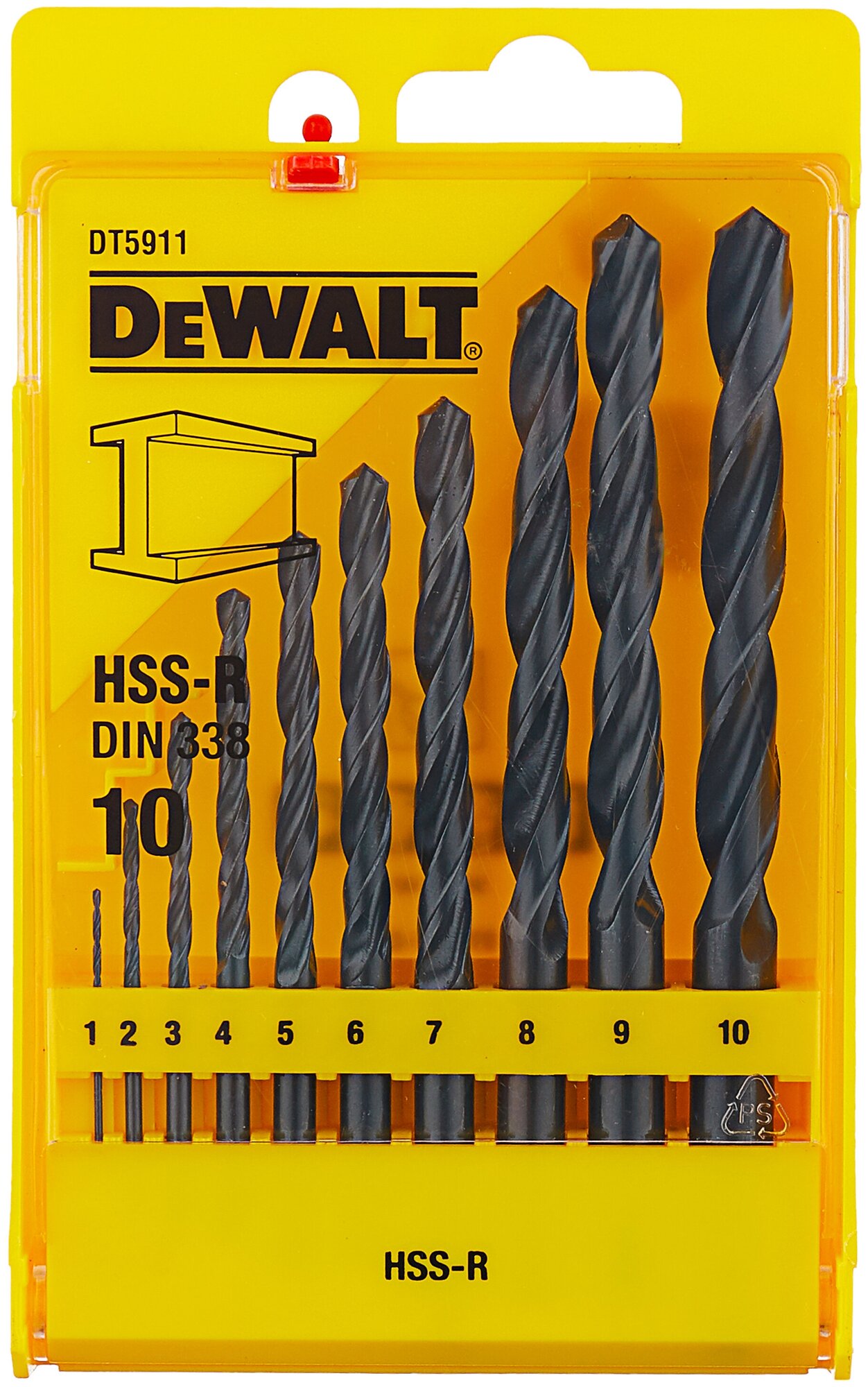 Набор сверл DeWALT DT5911-QZ, 10 шт.