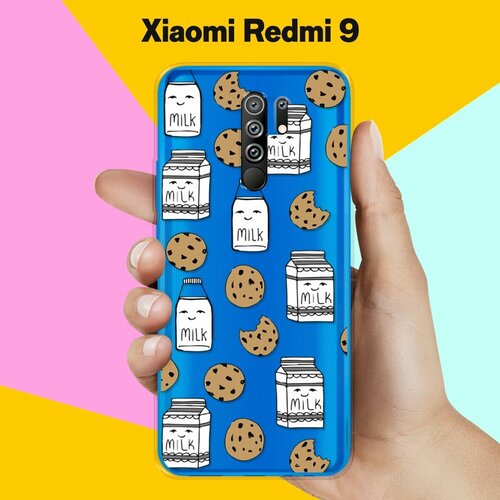 Силиконовый чехол Молоко и печеньки на Xiaomi Redmi 9 силиконовый чехол печеньки и молоко на xiaomi redmi note 9s