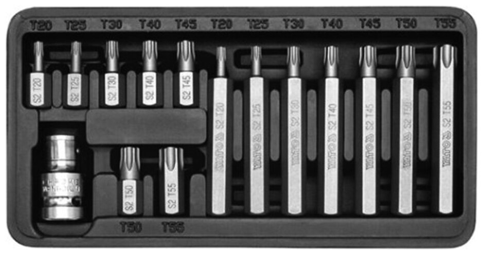 Набор бит Yato 1/2 TORX 15 предметов YT-0411 90123736