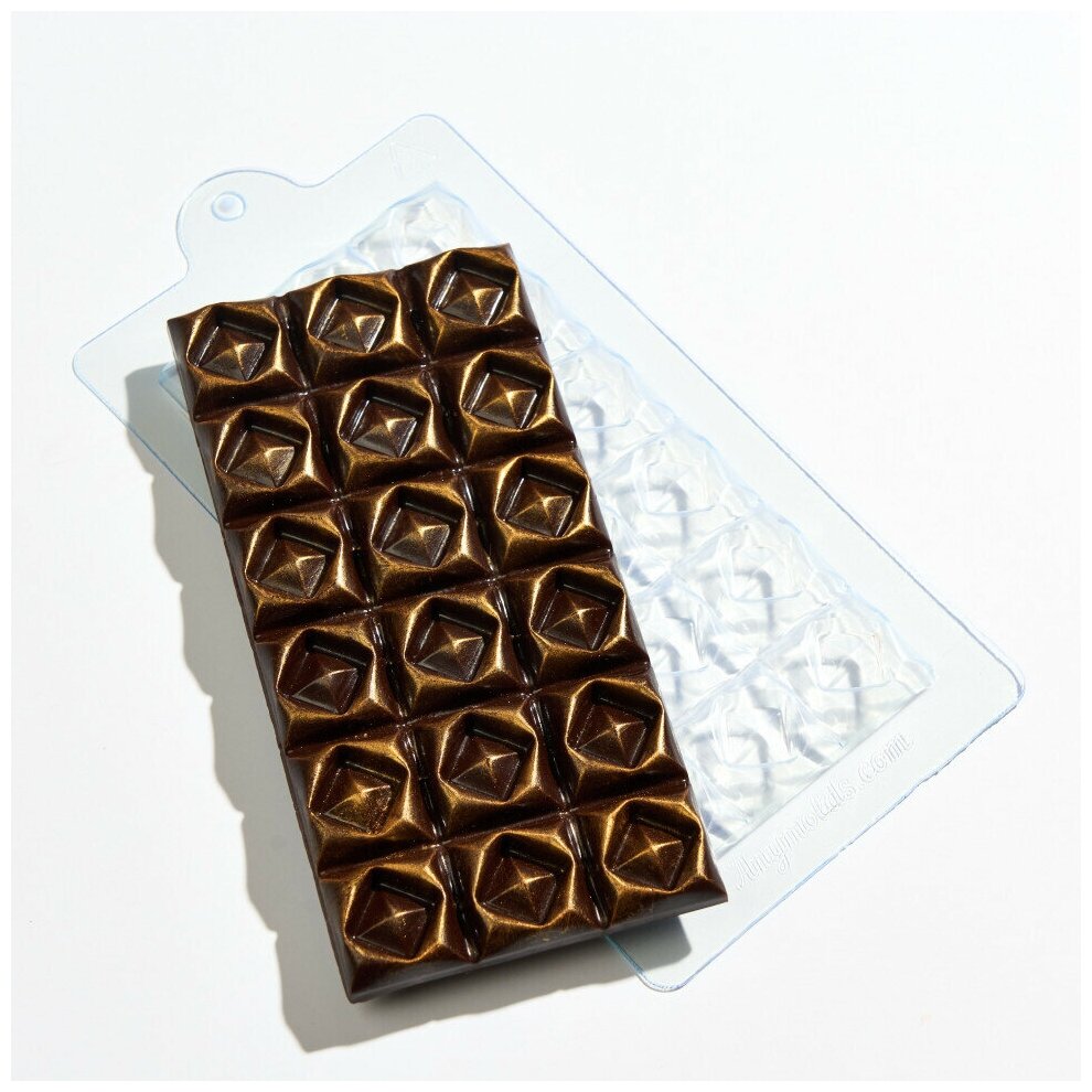Шоколад Квадратики форма из толстого ПВХ для шоколада - фотография № 1