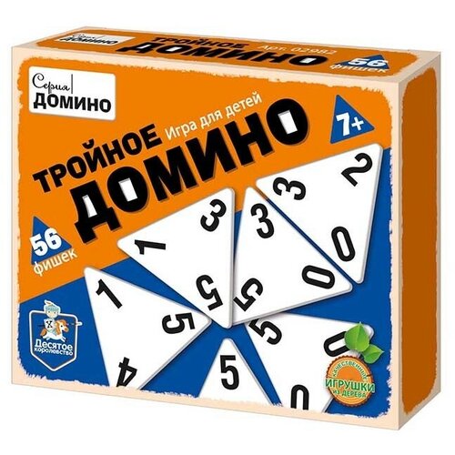 Деревянная игра Тройное Домино 02982