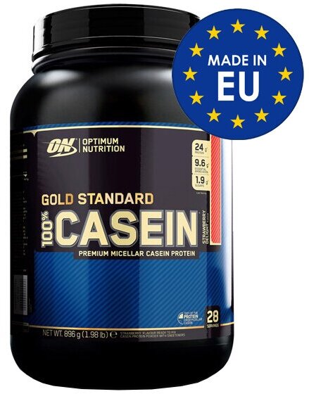 Казеин Optimum Nutrition 100% Gold Standard Casein (EU), 896 г, клубника