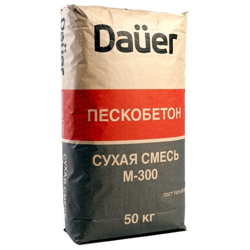 Пескобетон Dauer М300, 50 кг пескобетон м300 baumax 50 кг