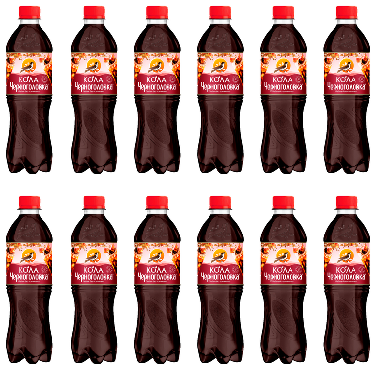 Напиток газированный Черноголовка Кола 0.5 л в пластиковой бутылке (12 штук в упаковке)
