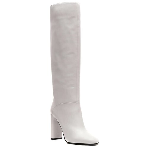 фото Basconi 149551 сапоги женский белый+натуральная кожа