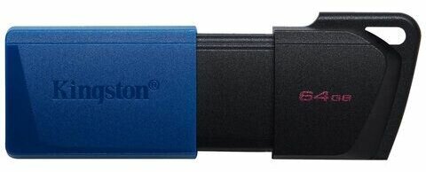 Флеш-диск 64GB KINGSTON DataTraveler Exodia M, разъем USB 3.2, черный/синий, DTXM/64GB