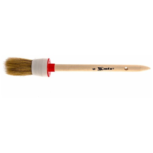 Кисть круглая № 6 (30 мм), натуральная щетина, деревянная ручка MATRIX (арт. 82076)