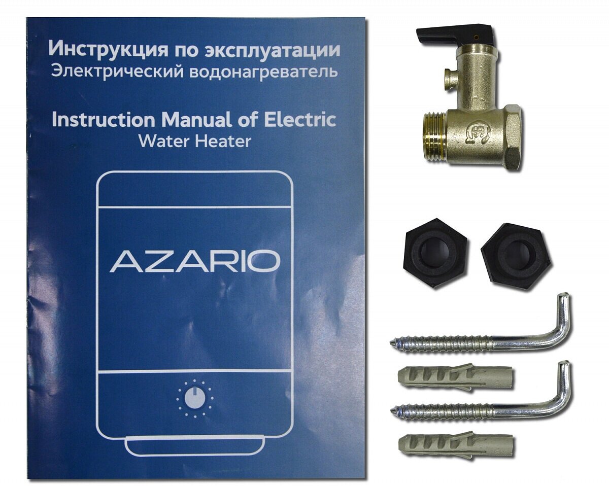 Водонагреватель электрический AZARIO накопительного типа 100 литров. 2 кВт. Вертикальный (AZ-100tr) - фотография № 3