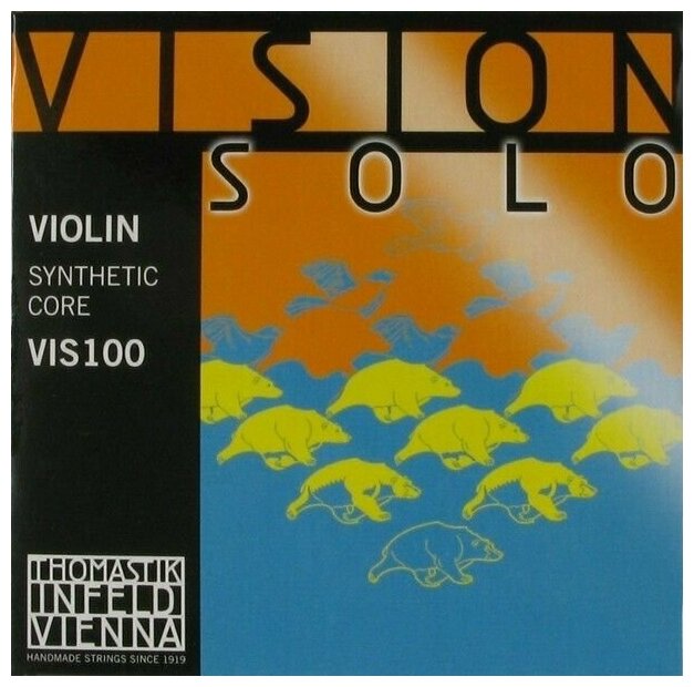 Струны скрипичные Vision Solo VIS100, аккорд , с D(РЕ) cинтетика/алюминий, Thomastik