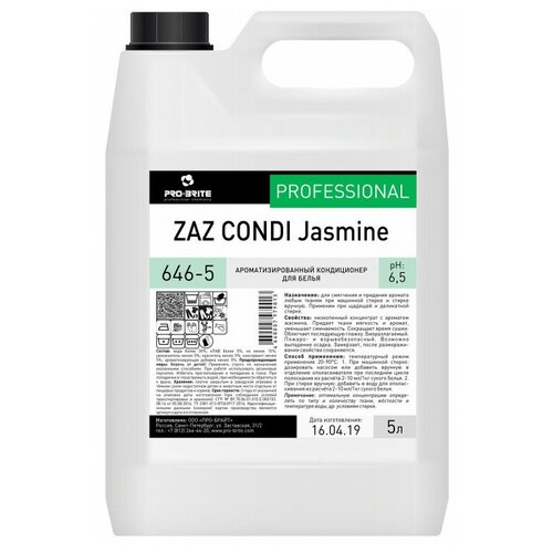 Ароматизированный кондиционер Pro-Brite 646 ZAZ CONDI Jasmine / для белья