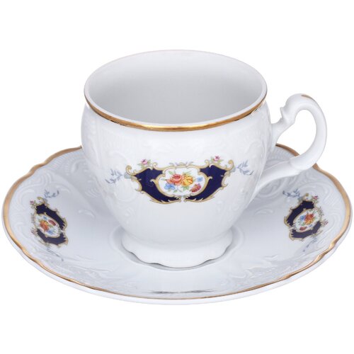 Набор для чая для сервировки стола 240мл на 6персон12предметовСиний глаз 36612 Bernadotte Чешский фарфор 12220₽