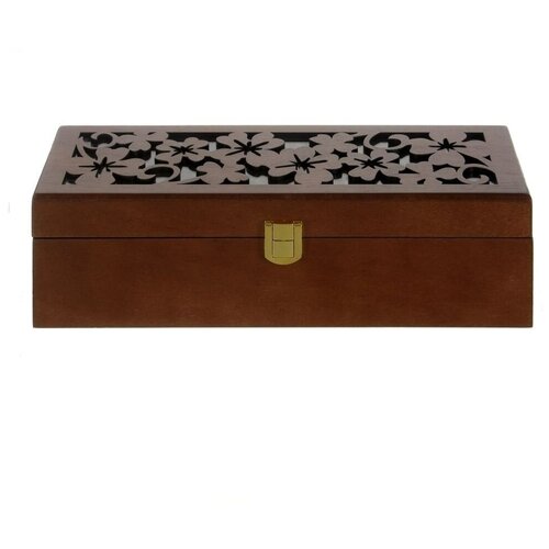 Шкатулка, футляр, кейс для хранения наручных часов, органайзер для украшений, подставка, держатель для браслетов с 5 отделениями 27х12х8 см