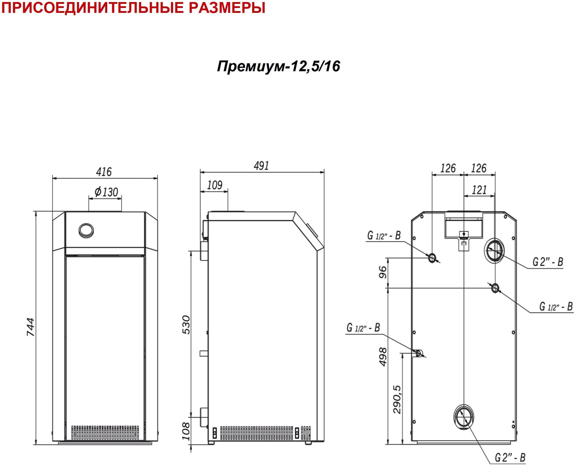 Котел газовый напольный Лемакс Премиум - 12,5 кВт (одноконтурный, автоматика 630 EUROSIT)