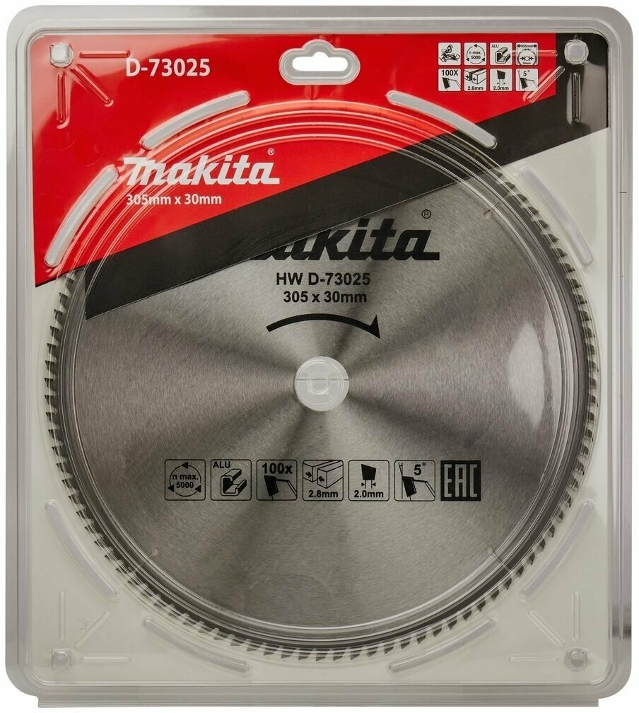 Пильный диск по алюминию MAKITA D-73025 (305 x 30x2.8/2 100z) - фотография № 3
