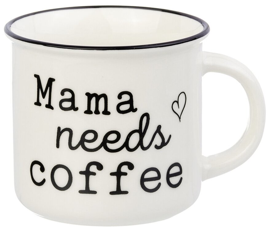 фото Кружка / чашка / для чая, кофе, капучино 400 мл 12*9,5*8,5 см "Mama needs coffee"