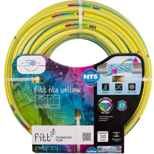 шланг fitt nts red 1 2 25m Шланг Fitt садовый NTS YELLOW 25 м 1/2