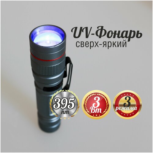 Ультрафиолетовый фонарь Nevidal UV 395 nm сверх-яркий