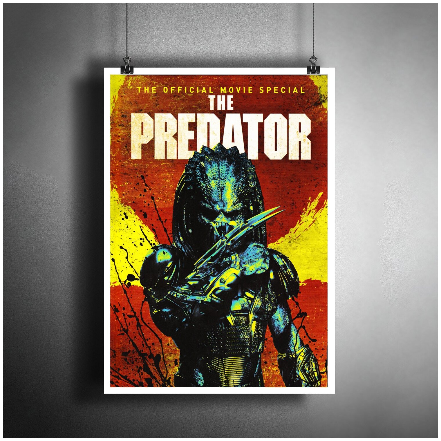 Постер плакат для интерьера "Фильм: Хищник. Predator"/ Декор дома, офиса, комнаты A3 (297 x 420 мм)