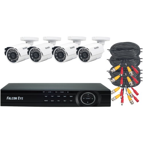 Комплект видеонаблюдения 4CH + 4CAM KIT Fe-104mhd Dacha SMA Falcon EYE Fe-104mhdkitdachasmart .