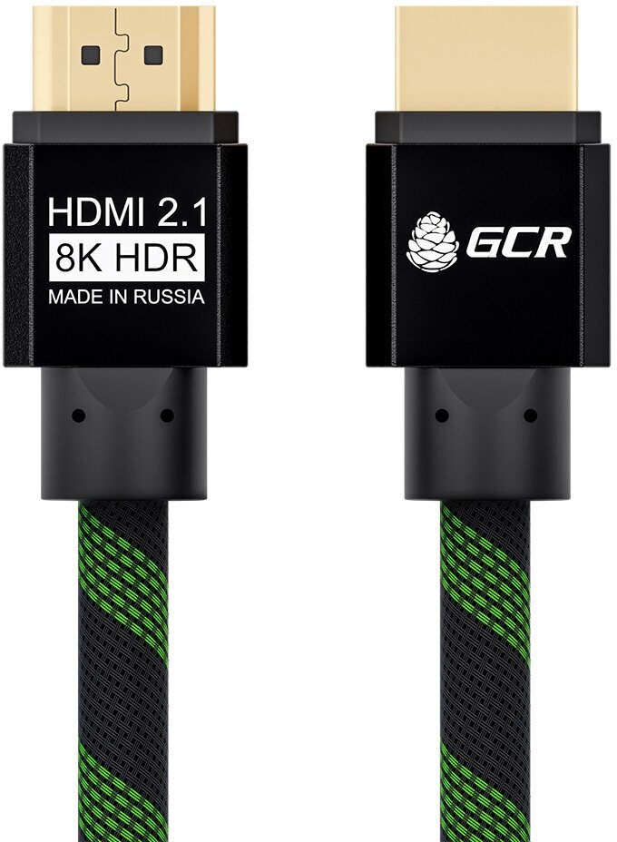 Кабель GCR HDMI - HDMI (GCR-HM2101), 1 м, черный/зеленый - фотография № 8