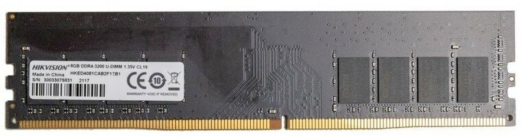 Память DIMM DDR4 PC4-25600 Hikvision HKED4081CAB2F1ZB1/8G, 8Гб, 1.35 В